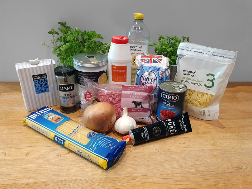 Spag Bol Ingredients