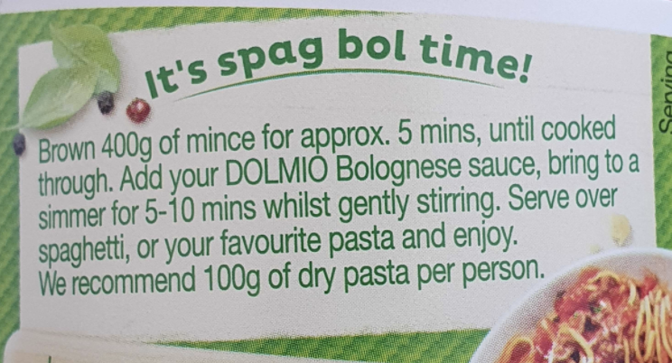 Cooking Instructions